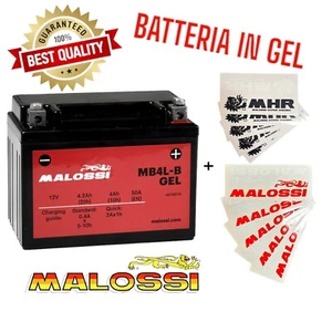 Batteria per MBK Booster Spririt 50 1997 2000 YB4L-B 4Ah 120X70X92mm MALOSSI GEL - Foto 1 di 1