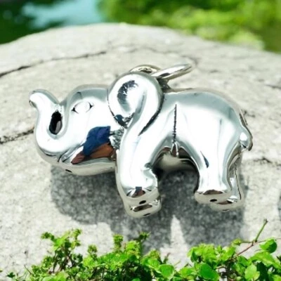 Легкий слон подвеска ожерелье в 925 серебро - цепочка продается отдельно 1527 - Изображение 1 из 4
