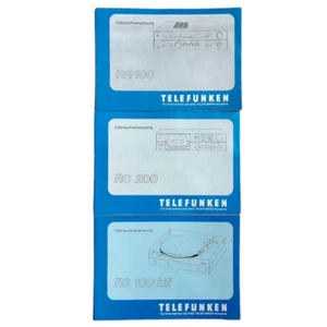 Telefunken Gebrauchsanweisung RR100 RC200 RS100 hifi original Anleitung Auswahl - Bild 1 von 7