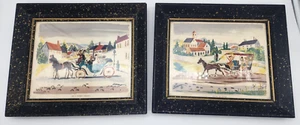 Pair of Vintage Vienna Art Publishing (V.A.P.) Framed Prints - 12.75" x 10.75" - Picture 1 of 13