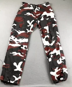 Rothco BDU Jeans Adult Small Regular Red Gray Camo US Army Ankle Tie Uniform - Picture 1 of 11