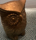 Vintage Solid Brass Owl Made In Korea Paper Weight Boho Decorative Collection