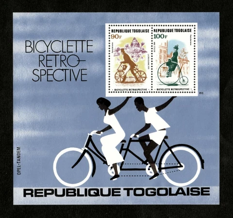 Togo 1978 - Bicycles of the Past - Souvenir Sheet - C353A - MNH Cover