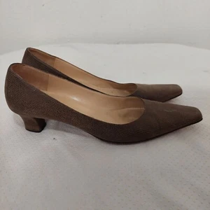 Bruno Magli Womens Suede Leather Heels Pumps Taupe Made in Italy Size 9 AAAA - Picture 1 of 10