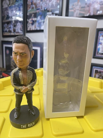 THE ROCK Dwayne Johnson WWE Legends Series 2 Collectors Bobblehead Brand New Cover