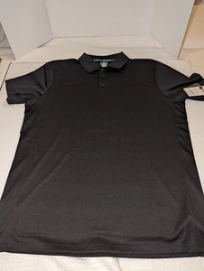 Men's Tek Gear Black S/S Golf Shirt Polo - Size L - New  - Picture 1 of 3