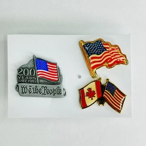 We the People 200 Years US Constitution 1787-1987 American Flag Pin with Extras - Bild 1 von 2