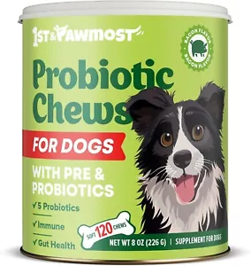 Dog Probiotic Chews Gut Health & Digestive Function Support Anti Diarrhea 120 pc - Picture 1 of 7