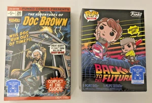 Lot Funko Pop! Tees Back To The Future Marty McFLY #964 & Doc Brown T-Shirt XL - Picture 1 of 2