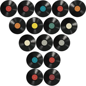 16 Pcs Vinyl Record Stickers Plastic Records for Decorations Wall - Picture 1 of 12
