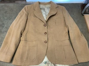 Vtg Stanley Blacker Equestrian Wool Blazer Women Sz S/M Three Button VTG - Picture 1 of 13