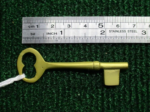 2 5/8" BRASS BIT KEY BLANK with TAPERED END - PERFECT for OLD LOCKS (33227) Cover