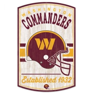 WASHINGTON COMMANDERS VINTAGE STYLE RETRO HARDBOARD WOOD SIGN 11"X17" QUALITY - Picture 1 of 1