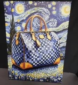 Vincent Van Gogh Tribute Limited Print With COA 24x18” Modern Purse Combo - Picture 1 of 5