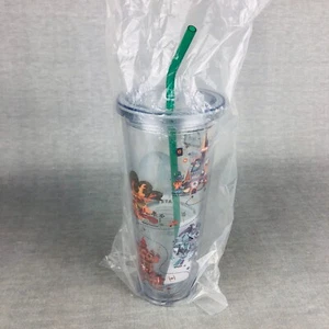 Starbucks 2020 Disney World 4 Parks Icons Map Acrylic Cold Tumbler 24 oz WDW Neu - Bild 1 von 9