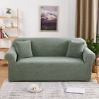Jacquard Fabric Sofa Seat Cushion Cover Solid Colors Elastic Removable Slipcover