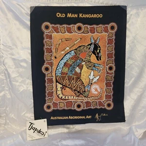 Tjapukai Handprinted Australian Aboriginal Art “Old Man Kangaroo by Dale Oliver - Picture 1 of 8