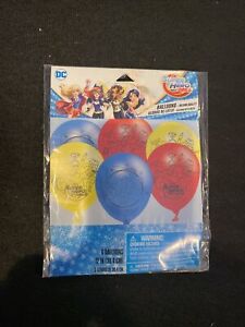12” DC SUPER HERO GIRLS LATEX BALLOONS (6) Birthday Party Supplies Decorations