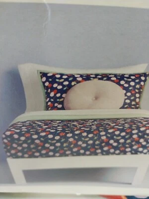 Room Essentials Reversible Microfiber Quilt Twin/Twin XL Blue/Cherries - Image 1 of 4