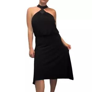 Halter Drop Waist Vintage Dress, Size 8 - Picture 1 of 7