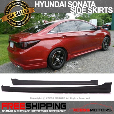 Fits 11-14 Hyundai Sonata 2PCS Side Skirts Splitter Extensions Rocker Panel PP - Image 1 of 4