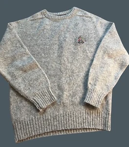 CHAPS•RALPH LAUREN Pullover Knit Sweater, 100% Wool, Ribbed Trim, Gray| Men’s: L - Picture 1 of 7