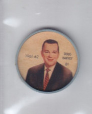 1961-62 SHIRRIFF SALADA COINS DOUG HARVEY #81 PLASTIC Hockey NHL Rangers