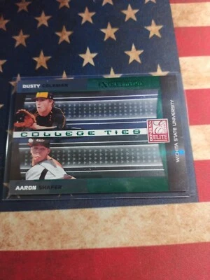 2008 Elite Extra Edition Dusty Coleman / Aaron Shafer Wich St College Ties /1500 - Image 1 of 2
