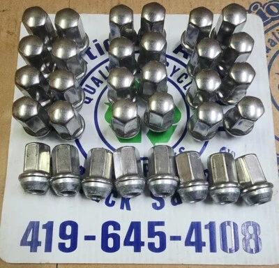 32 Chevy Silverado GMC SIERRA 2500 3500 Factory OEM Chrome 14x1.5 Lugs Lug Nuts - Image 1 of 4