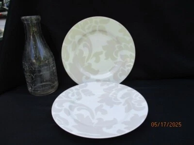 Martha Stewart Lisbon Grey Salad Plates  Macy's Floral Scrolls  Quanity - Image 1 of 4