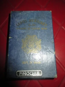 Pinochle DAMAS AUXILIAR USADO VFW DEPARTAMENTO. De LAVADO. Tarjetas de juego - años 50 - Imagen 1 de 3