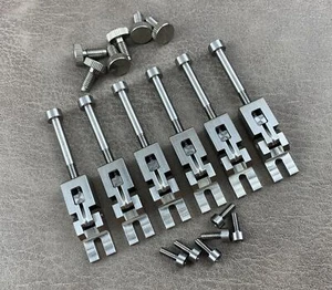 6 PCS Floyd Rose Titanium Double Locking Tremolo Bridge Saddles USA MADE - Picture 1 of 5