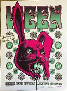 WEEN CHICAGO IL MARCH 20 2022 N2 AP SCREEN PRINT POSTER SIGNED S/N #/50 EMBOSSED - Picture 1 of 6