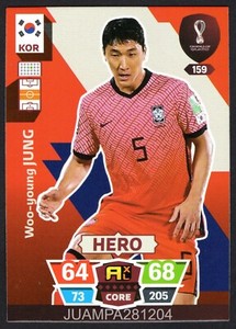 WOO-YOUNG JUNG #159 KOREA REPUBLIC CHROME CARD FIFA WORLD CUP QATAR 2022 PANIN