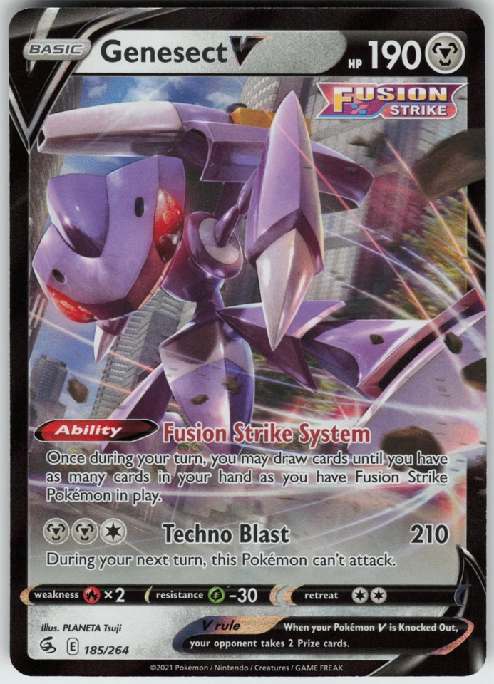 UR-01 Holo Genesect V 185/264 Ultra Rare SWSH08: Fusion Strike - Image 1 of 1