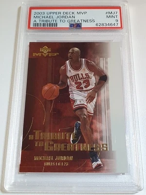 2003 Upper Deck MVP Michael Jordan #MJ7 A Tribute to Greatness - PSA 9 (Low POP) - Image 1 of 2