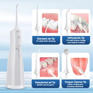 Irrigador oral eléctrico portátil con hilo dental inalámbrico IPX7 impermeable WCRX - Imagen 1 de 24