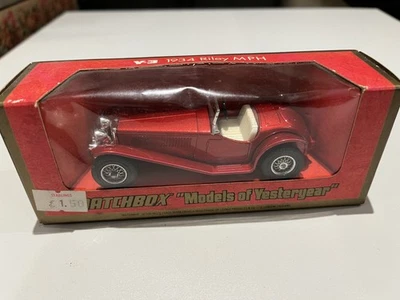 Matchbox Models of Yesteryear Y-3 1934 Riley MPH Metallic Red. Boxed. - Image 1 of 4