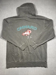 Theo Von Mens XXL Onward Pigment Black Graphic Print Long Sleeve Hoodie - Picture 1 of 10