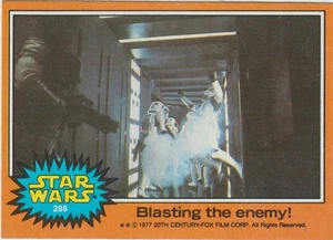1977 Topps STAR WARS Series 5 Orange #288 Blasting the enemy! - Picture 1 of 2