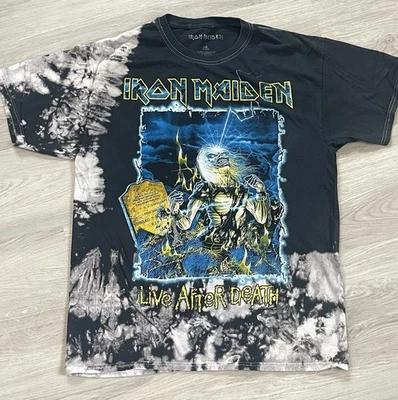 Iron Maiden Live After Death 扎染 T 恤成人 L — 第 1/4 张图片