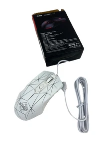 AJ52 Gaming Mouse White AJAZZ 5 Keys 2 Function Keys 7 Step DPI - Picture 1 of 6