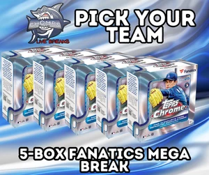 ATLANTA BRAVES 2025 Topps Chrome Fanatics Mega 5-Box Break #1 - Picture 1 of 2
