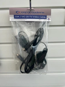 Commodore 64 C64C, 128 Calidad VIC-20 TV Plomo Video AV Scart Cable Paquete al por menor - Imagen 1 de 2