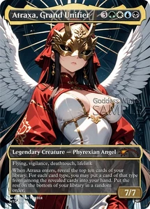MTG - Atraxa, Grand Unifier - Fanart Borderless Style - EDH / Playtest - Imagen 1 de 3