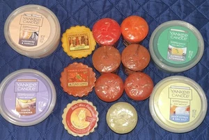 Yankee Candle~(3)Wax Tart~(7)Votives~(4)Melt Cups~Some Retired~Mixed Lot Of 14 - Picture 1 of 12