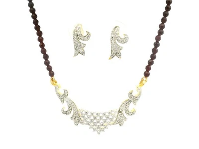 Juego de cuentas facetadas de rubí con colgante y pendientes Tanmaniya FN-1101 Foto 1 de 3