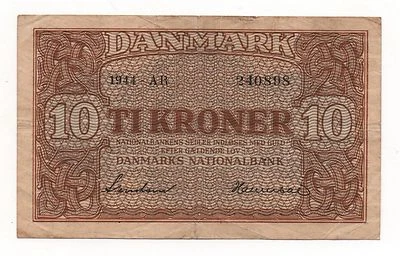 DENMARK 10 KRONER 1944 PICK 36 LOOK SCANS - Image 1 of 2