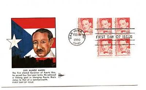 2173 Luis Munoz Marin, GillCraft block of 4, FDC - Picture 1 of 1