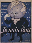 Magazine Earth Head Man Je Sais Tout France French Vintage Poster Repro FREE S/H